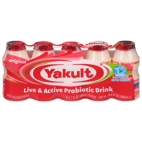 Yakult Original Live & Active Probiotic Yogurt Drink (5 pack, 2.7 fl oz)