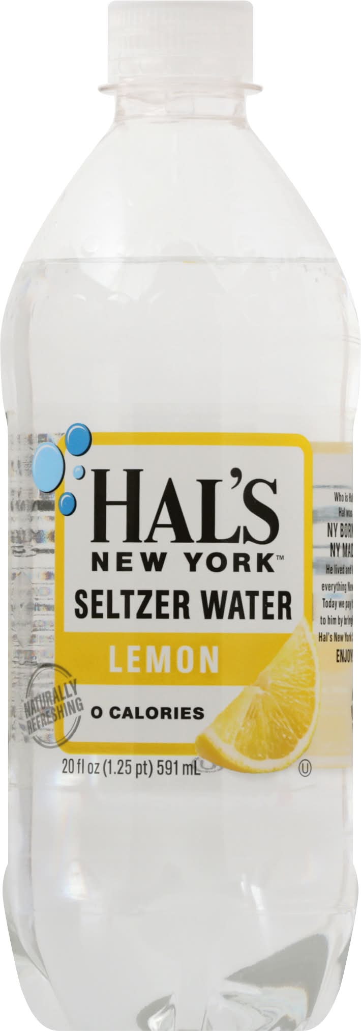 Hal's New York Lemon Seltzer Water (20 fl oz)