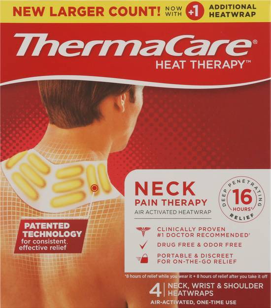 Thermacare Neck Wrist & Shoulder Pain Relief Heatwraps (4 ct)