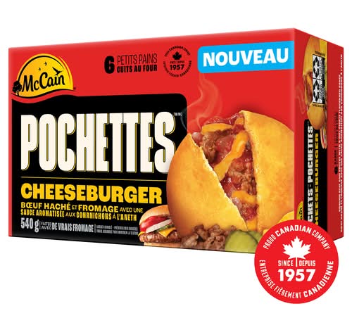 Pockets burgers de bœuf haché et de fromage - ground beef and cheese burgers (6 unités)