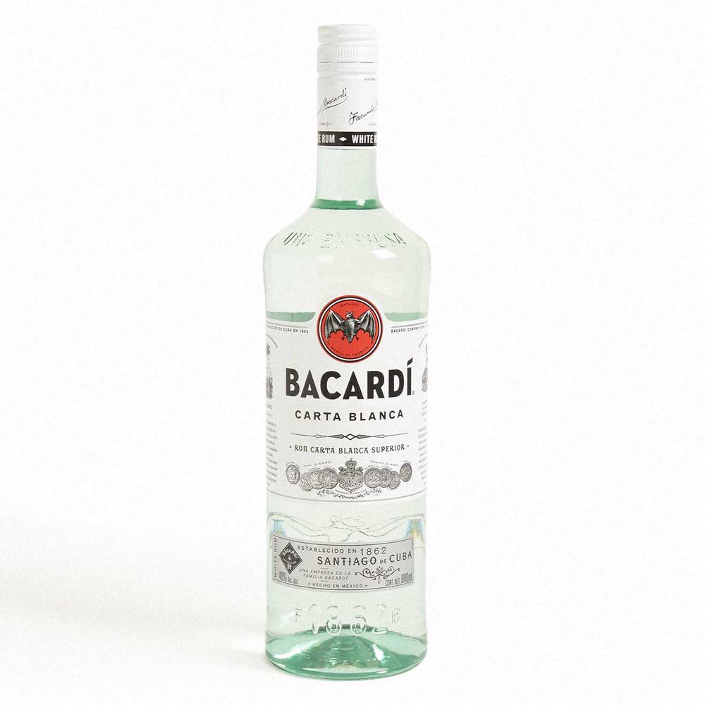 Bacardi ron carta blanca (botella 980 ml)