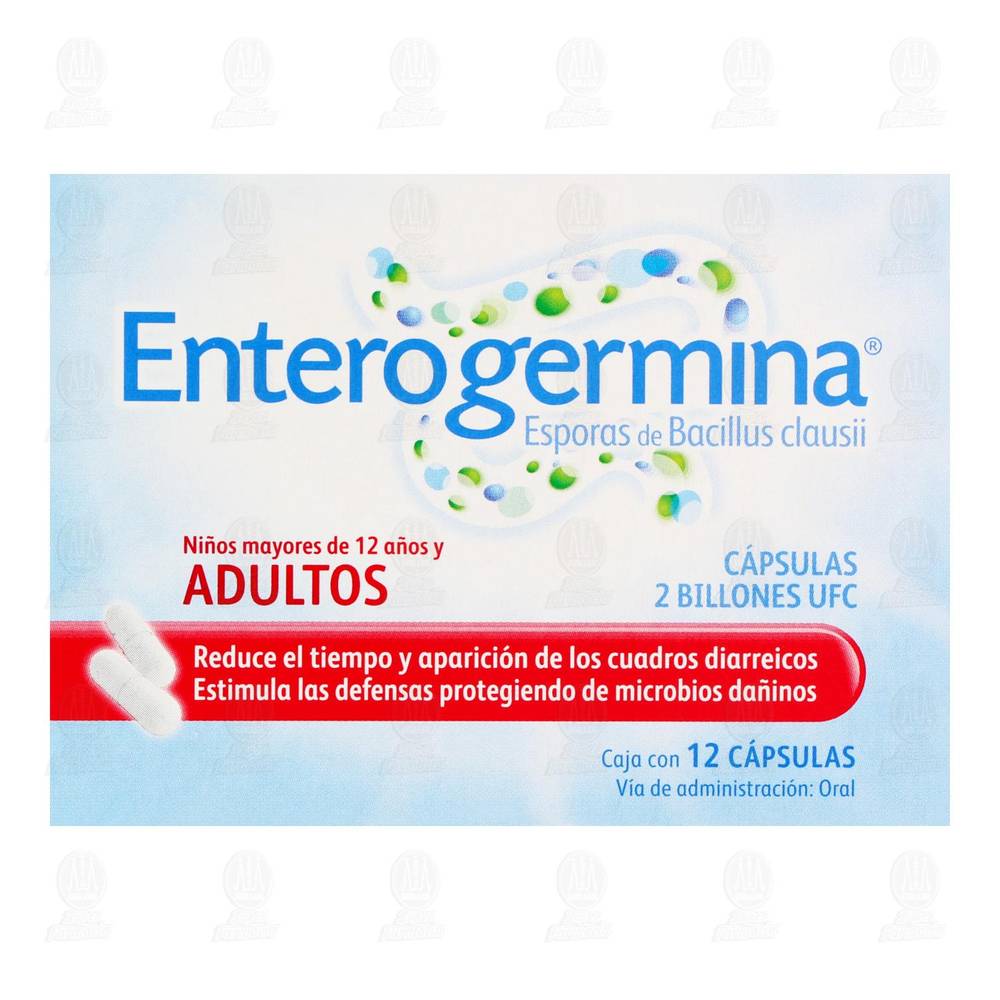 Enterogermina · Esporas de bacillus clausii cápsulas (12 un)