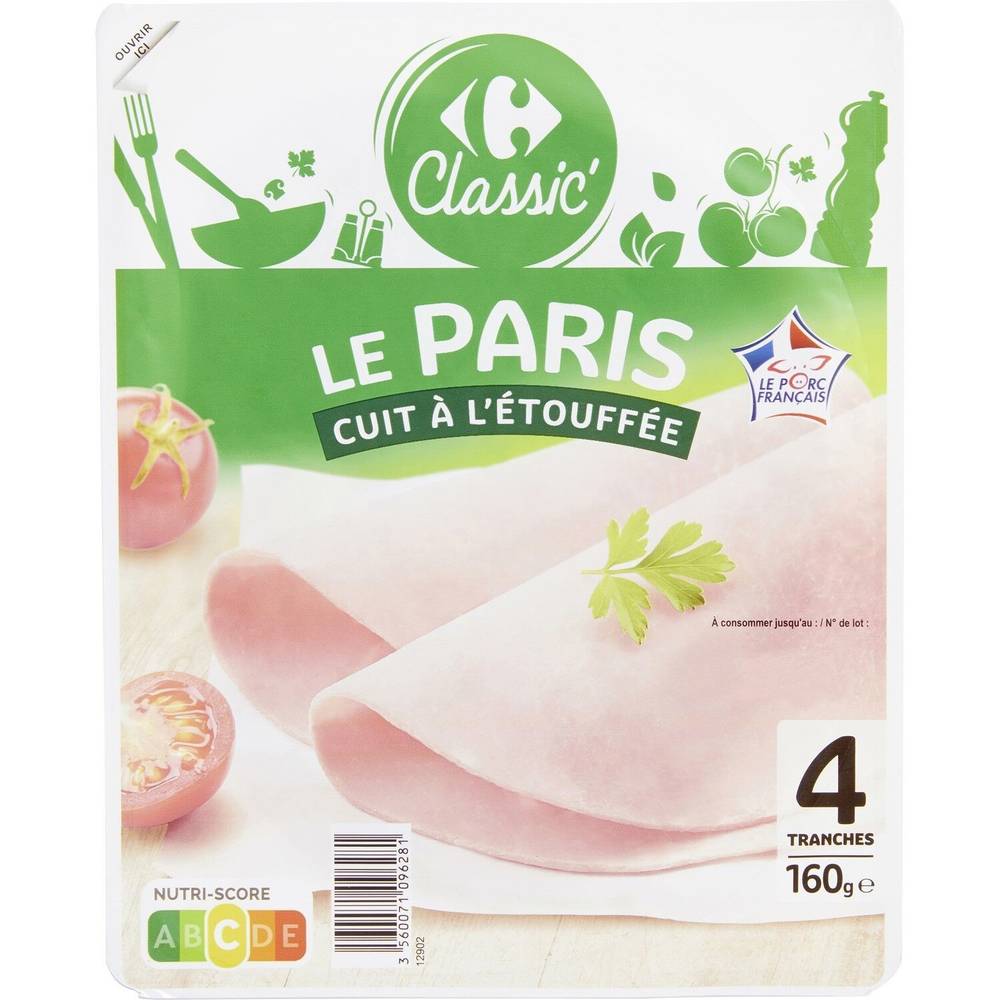 Carrefour Classic' - Jambon le Paris cuit à l'étouffée