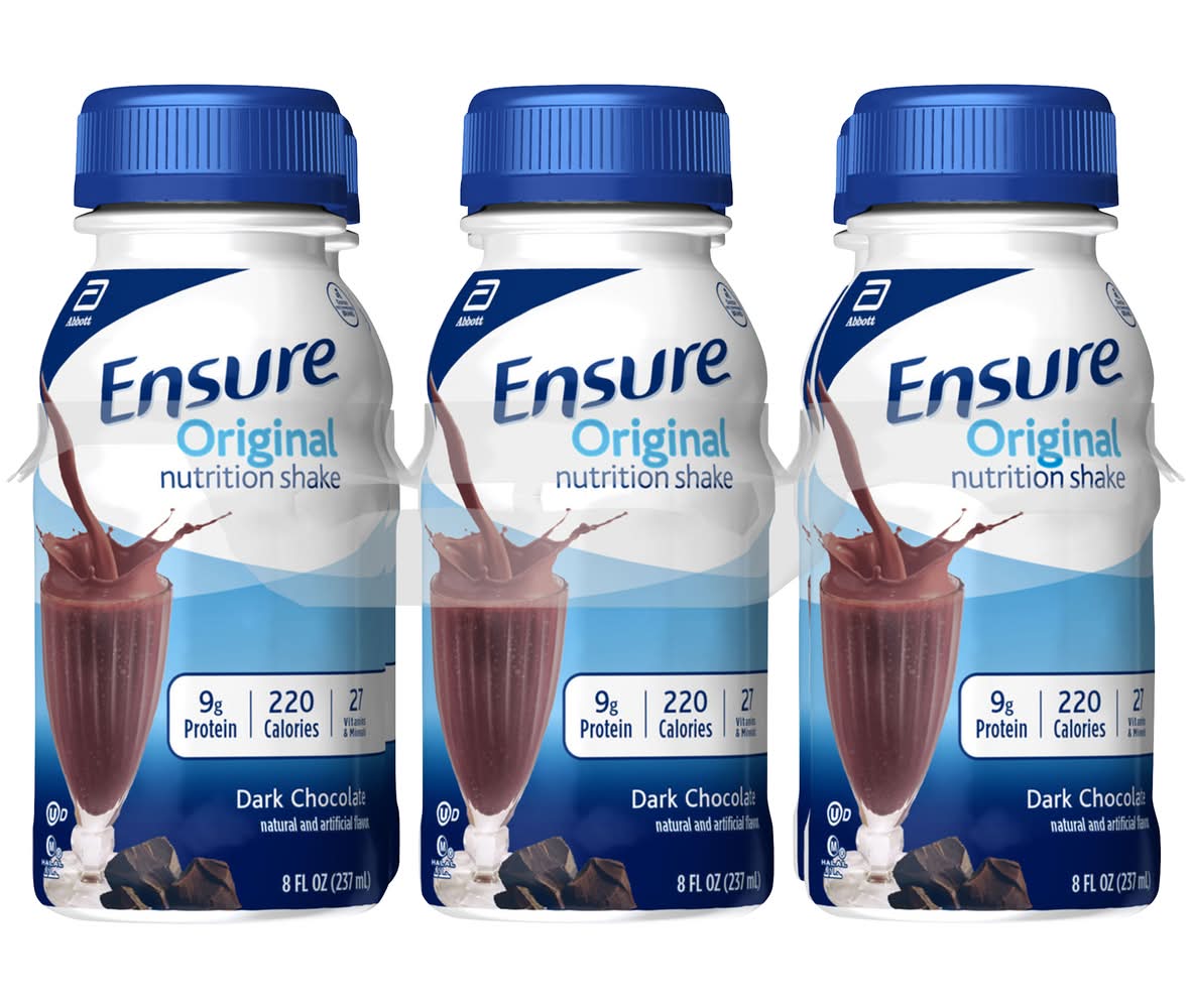 Ensure Original Nutrition Shake, Dark Chocolate (6 x 8 fl oz)