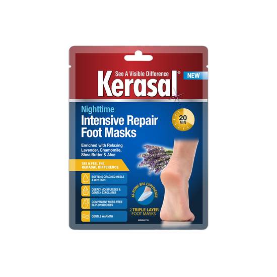 Kerasal Nighttime Intensive Repair Foot Masks, 1 CT
