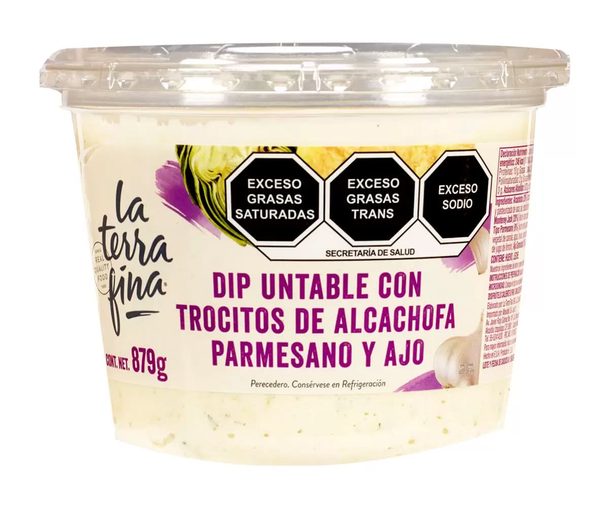 La Terra Fina · Dip untable con trocitos de alcachofa, parmesano y ajo (879 g)