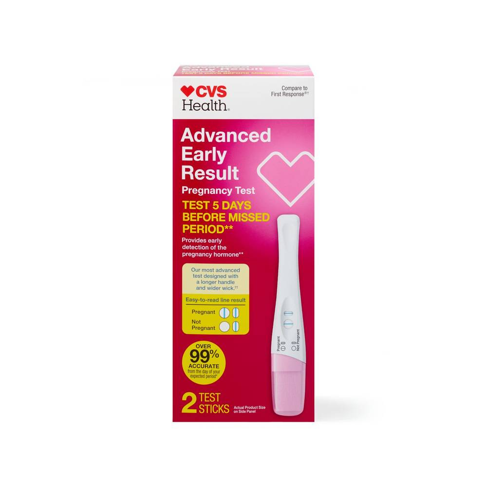 Cvs Health Advanced Early Result Pregnancy Test 2 Ct