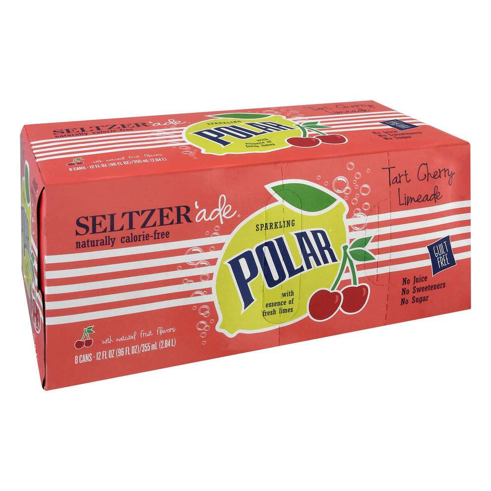 Polar Sparkling Seltzer'ade Tart Cherry Limeade (96 fl oz)