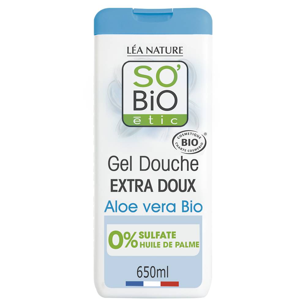 So'bio - Gel douche extra doux aloe vera (650 ml)