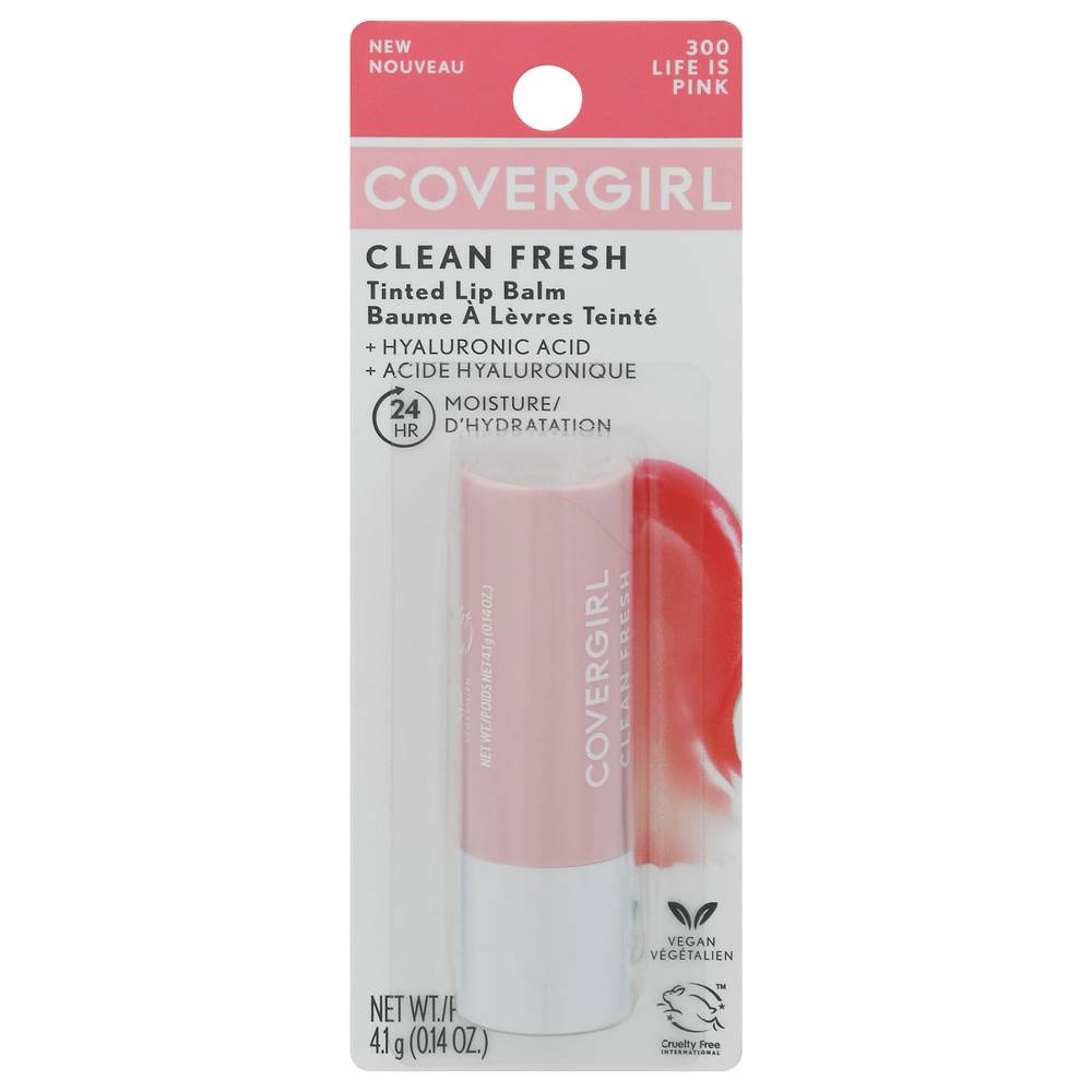 CoverGirl Clean Fresh Tinted Life Is Pink 300 Lip Balm (0.2 oz)