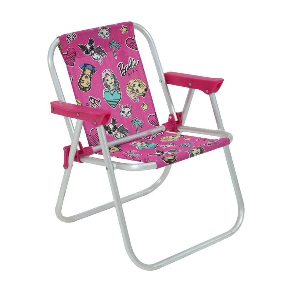 Bel fix cadeira de praia infantil rosa barbie (39x41,5x49,5cm)