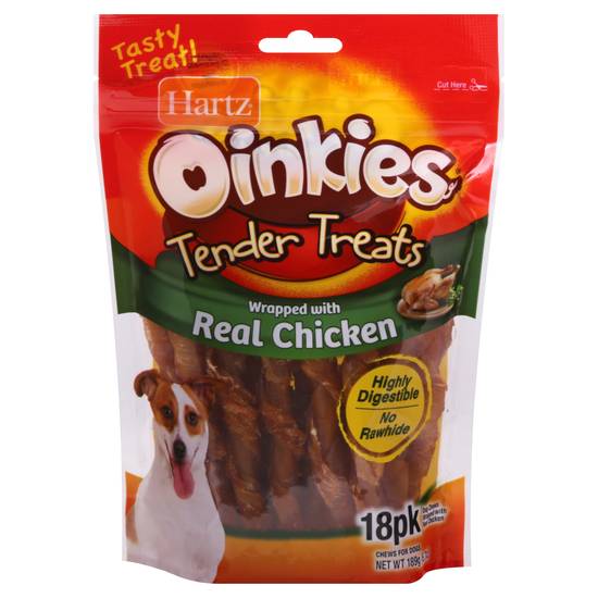 Hartz Oinkies With Chicken Tender Dog Treats (18 pack)
