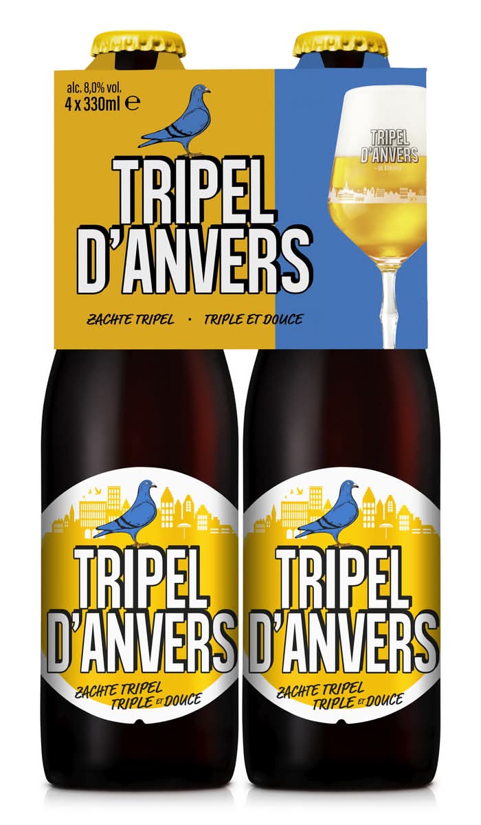 De Koninck Tripel d''Anvers Bière spéciale Blonde dorée 4x33cl