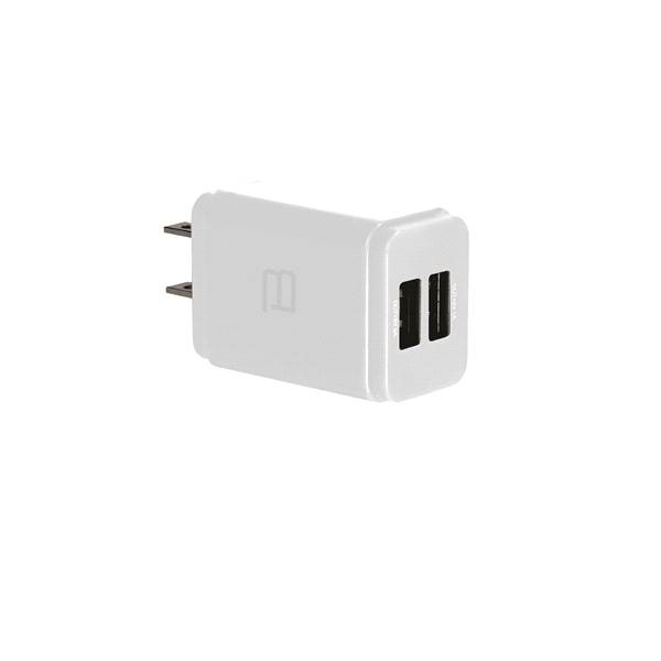 Bytech Dual USB 2.4Amp Home Charger, White