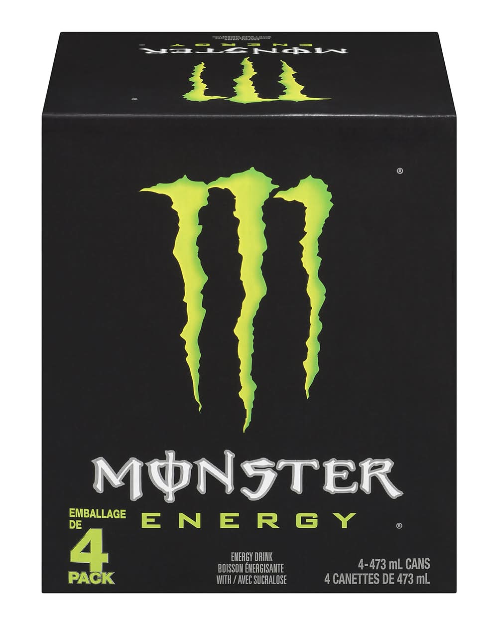 Monster energy boisson énergisante - energy drink (4 pièces, 473 ml)