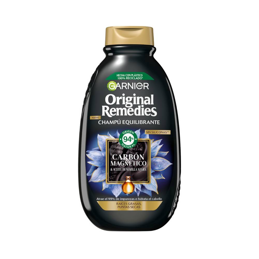 Champú Carbon Magnetico Equilibrante Original Remedies 300 ml