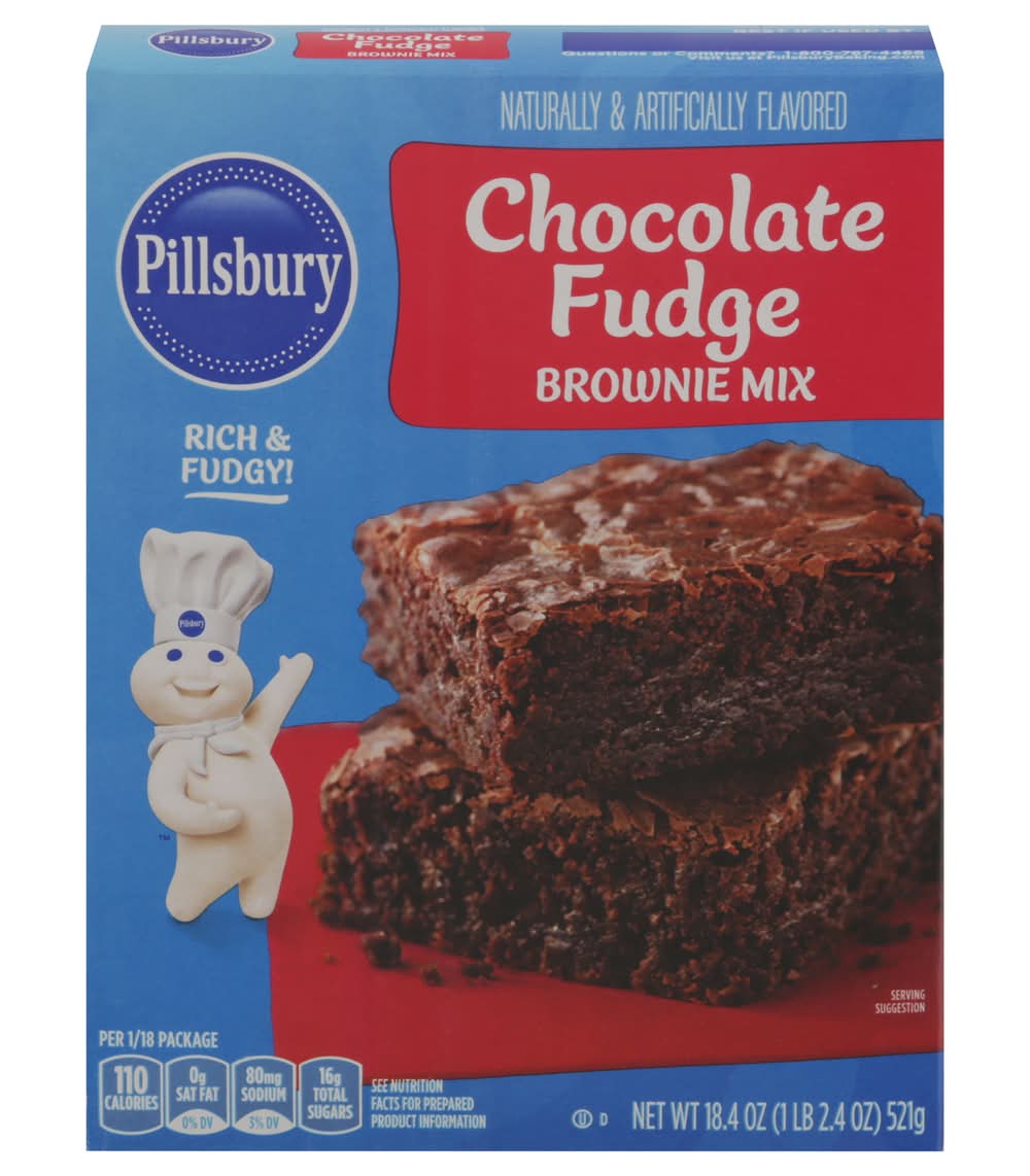 Pillsbury Brownie Mix, Chocolate Fudge (18.4 oz)