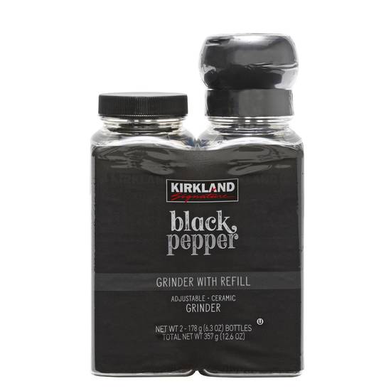 Kirkland Signature Black Pepper Grinder & Refill (2 ct)