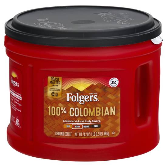 Folgers 100% Colombian Medium Ground Coffee (24.2 oz)