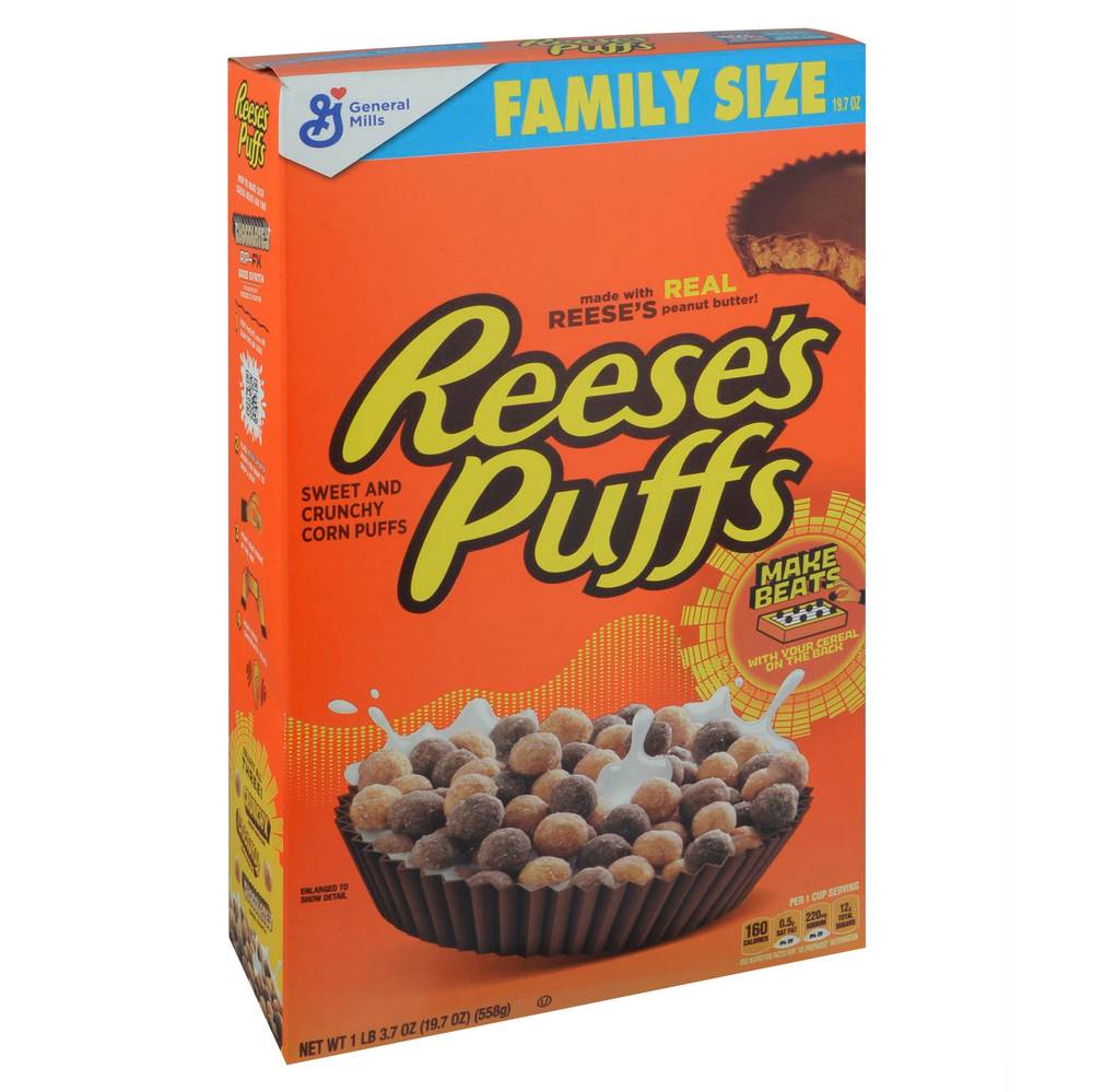 Reese's Puffs Family Size Sweet & Crunchy Corn Cereal (19.7 oz)