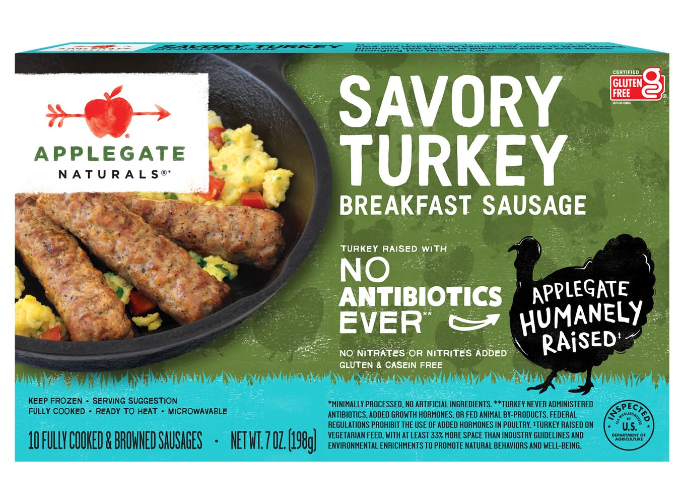 Applegate Naturals Savory Turkey Breakfast Sausage (7 oz, 10 ct)