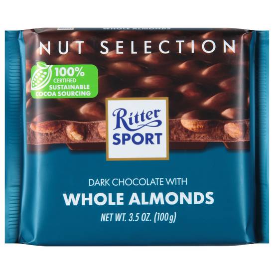 Ritter Sport Dark Chocolate With Whole Almonds