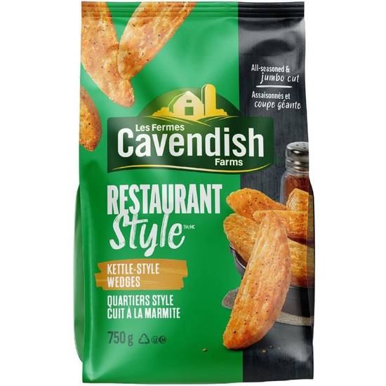 Cavendish farms restaurant style quartiers assaisonnés cuits à la marmite - all-seasoned kettle-style wedges (750 g)