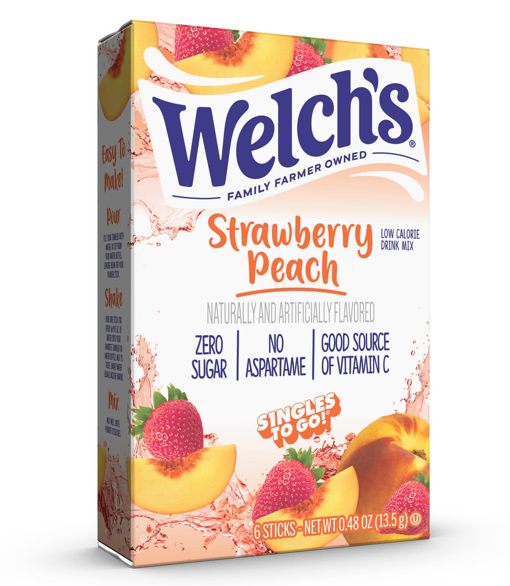 Welch's Strawberry Peach Low Calorie Drink Mix (0.5 oz)