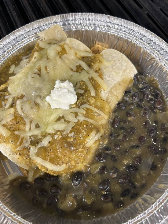 Vegan Edamame and Black Bean Green Enchiladas