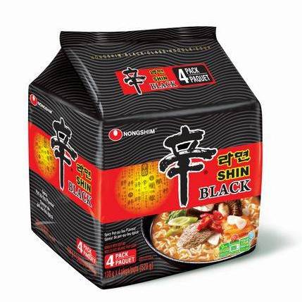 Nongshim · Shin black ramyun noodles with soup mix (4 x 130 g)