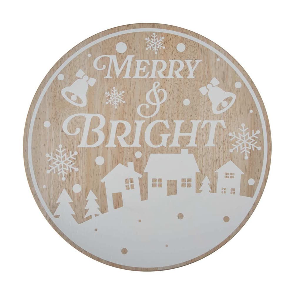 Christmas Round Wood Lazy Susan Assorted