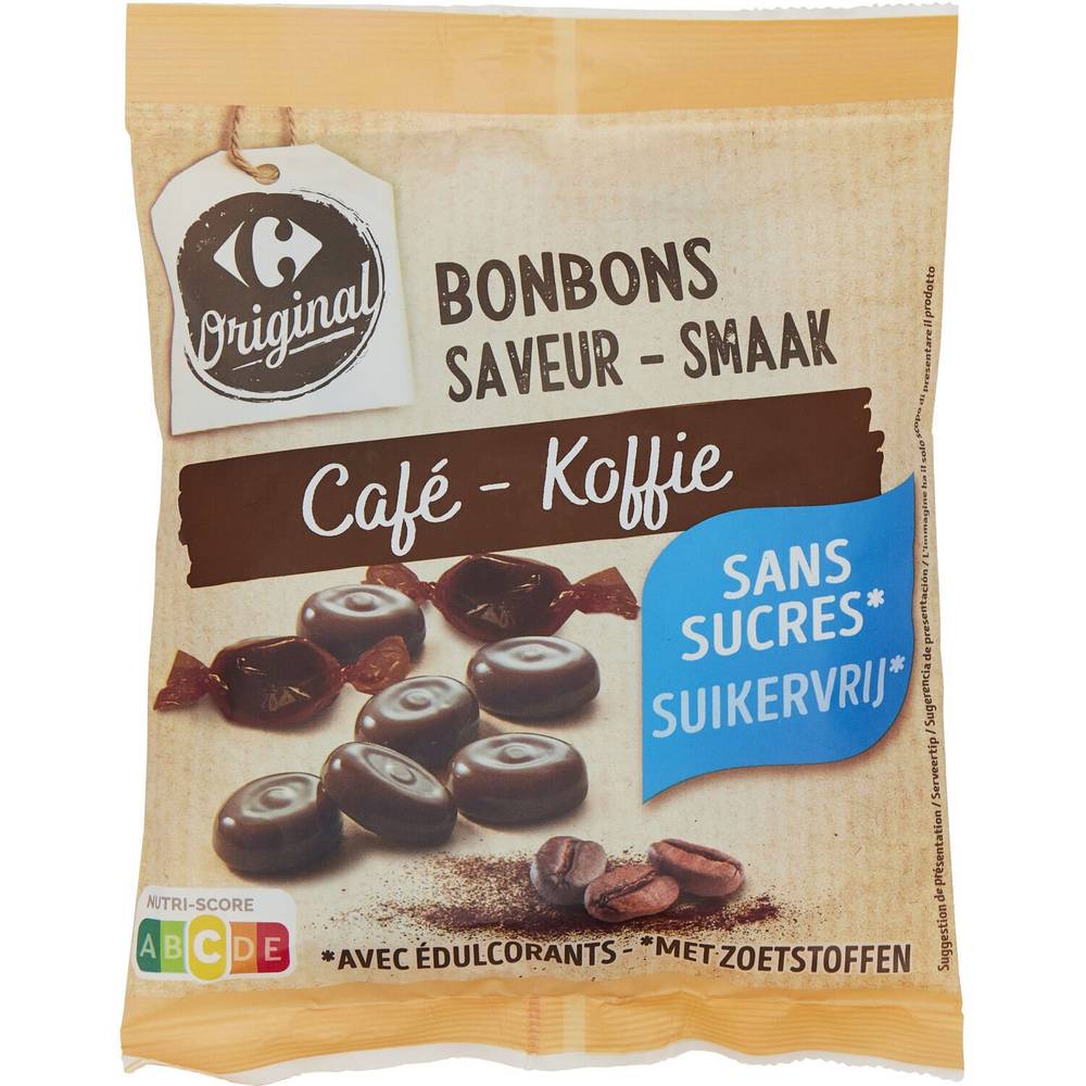 Carrefour Original - Bonbons sans sucres, café (120g)