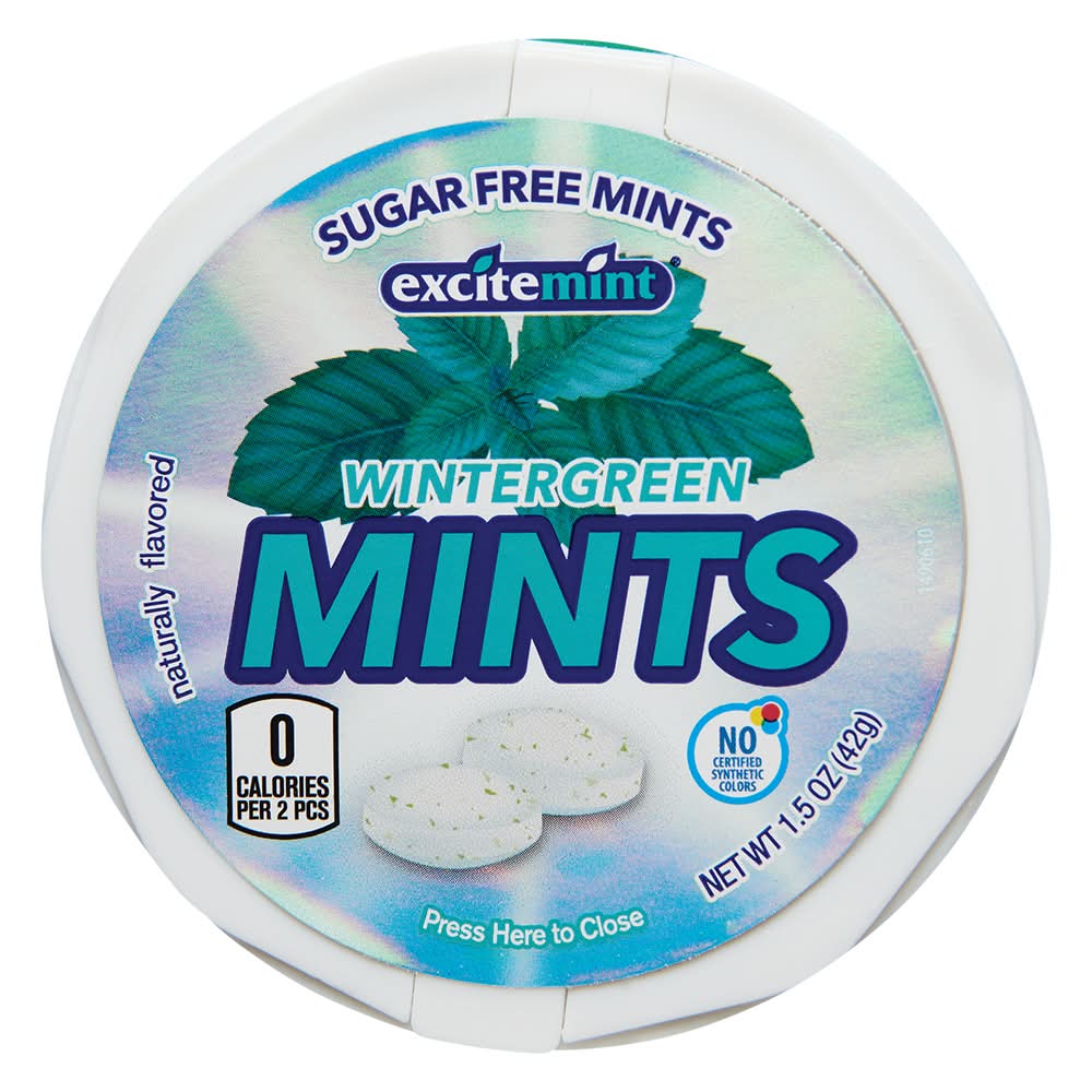 Excitemint Sugar Free Mints, Wintergreen (1.5 oz)