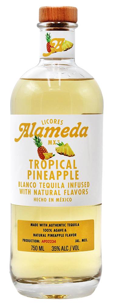 Alameda Liquor Flavored Tequila, Pineapple (25.36 oz)
