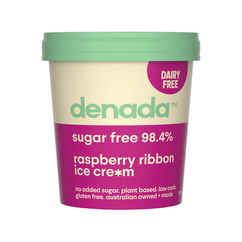 Denada Sugar Free Ice Cream Raspberry Ribbon 475ml
