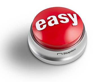 Staples Easy Button, Red/Silver
