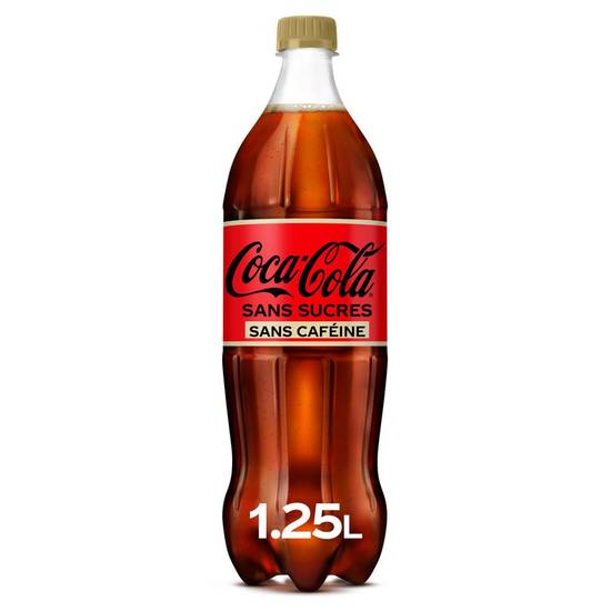 Coca-cola sans sucres sans caféine 1,25l