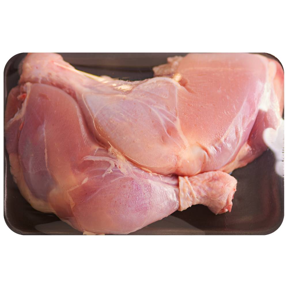 Coxa com sobrecoxa de frango sem pele (embalagem: 1 kg aprox)