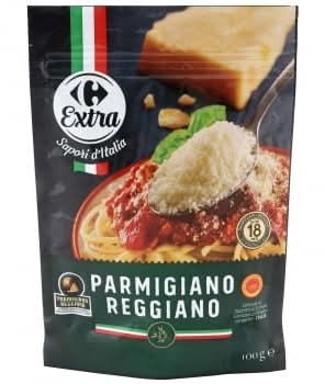 Queso rallado parmesano Carrefour Extra 100 g.