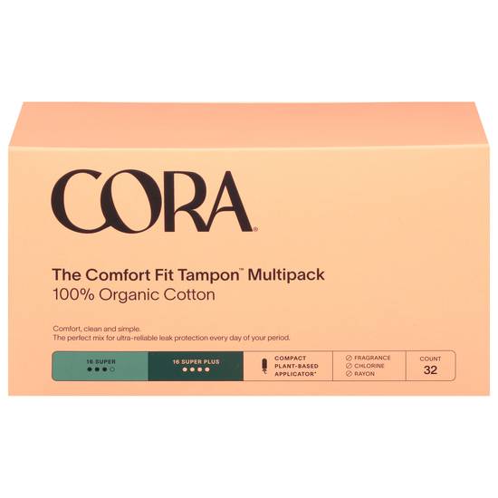 Cora Organic Cotton Ultra Thin Overnight Fragrance Free Pads With Wings For  Periods - Super Absorbency - 28ct : Target