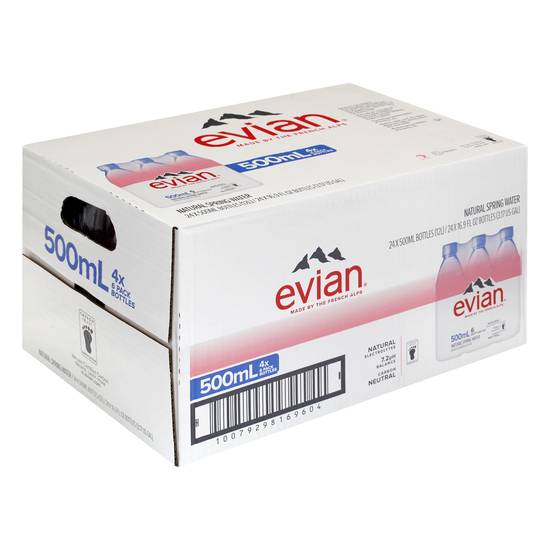 Evian Natural Spring Water (24 ct, 16.9 fl oz)