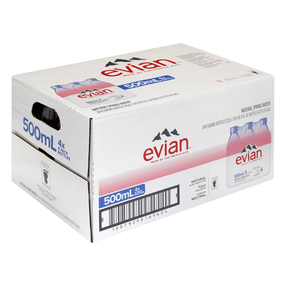 Evian Natural Spring Water (24 x 16.9 fl oz)