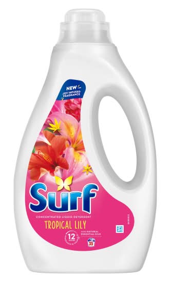 Surf Tropical Lily, Washing Liquid Detergent 35 Washes (945ml)