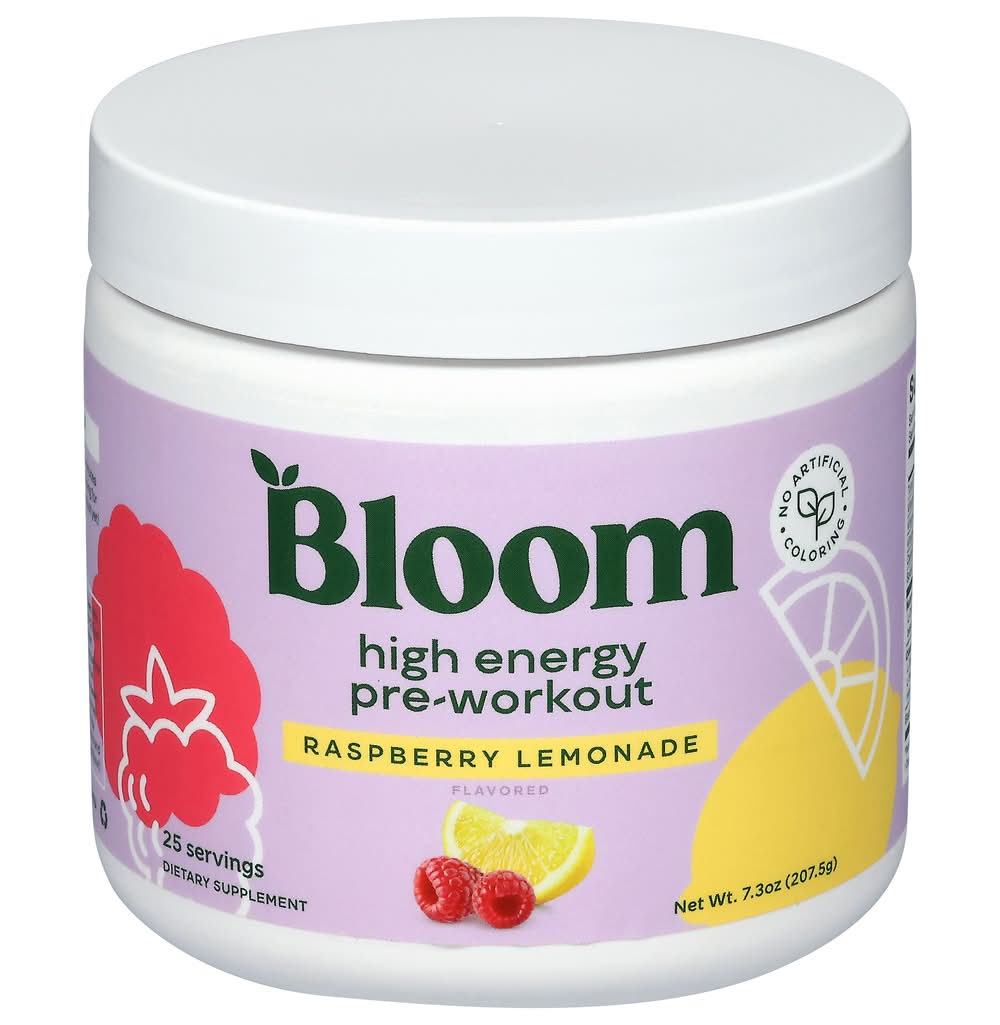Bloom High Energy Pre-Workout Powder, 1 (7.3 oz)