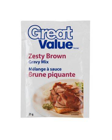 Great Value Zesty Brown Gravy Mix (packaged gravy and seasoning mixes 21 g)