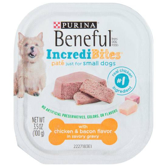 Purina Beneful Incredibites Pate Wet With Chicken and Bacon Flavor Dog Food