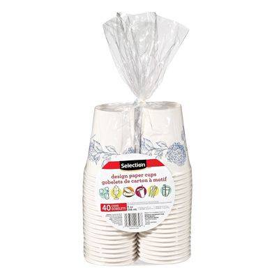 Selection gobelets de carton à motif 266 ml (40 un) - design paper cups (40 units)