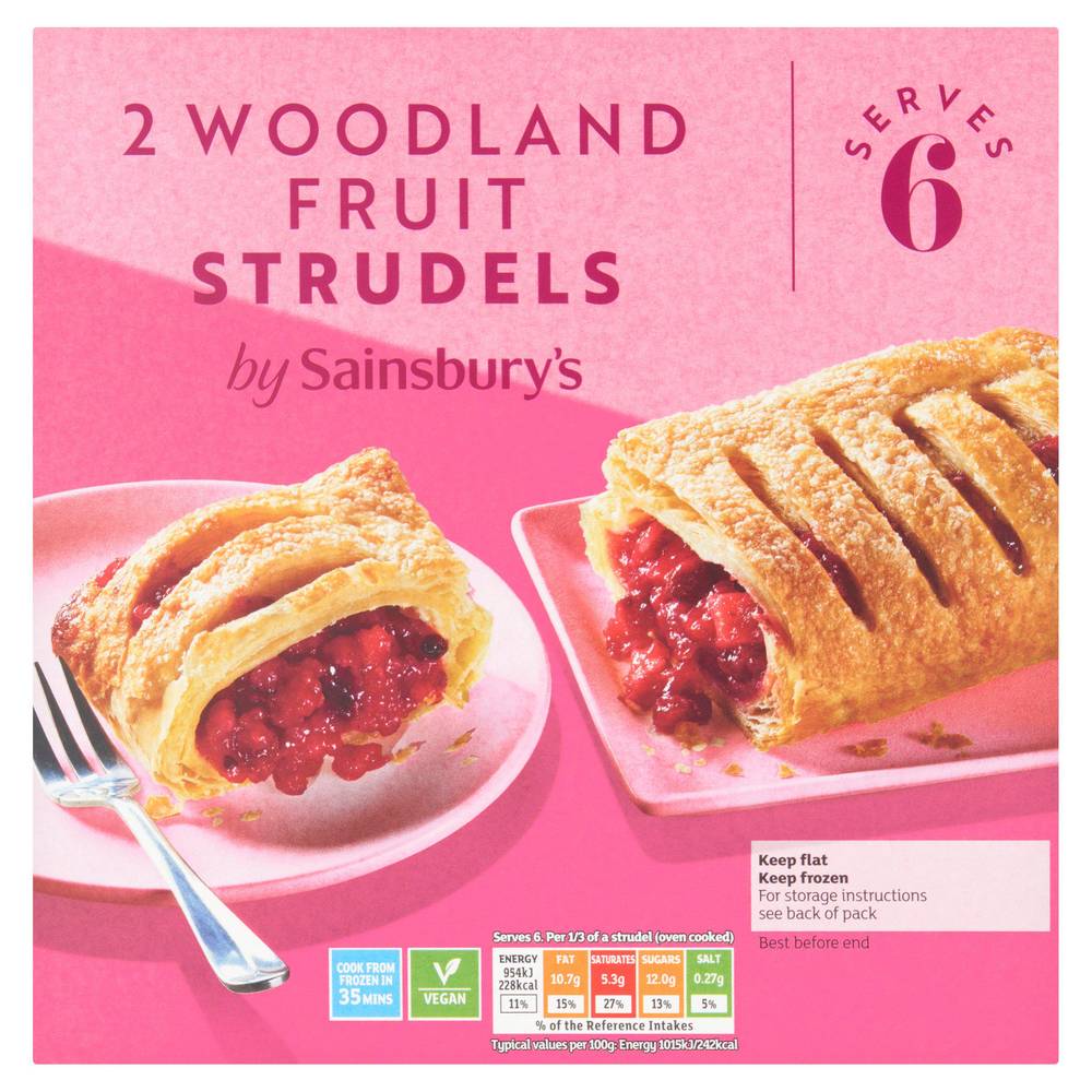 Sainsbury's Woodland Fruit Strudel x2 600g (Serves 6)