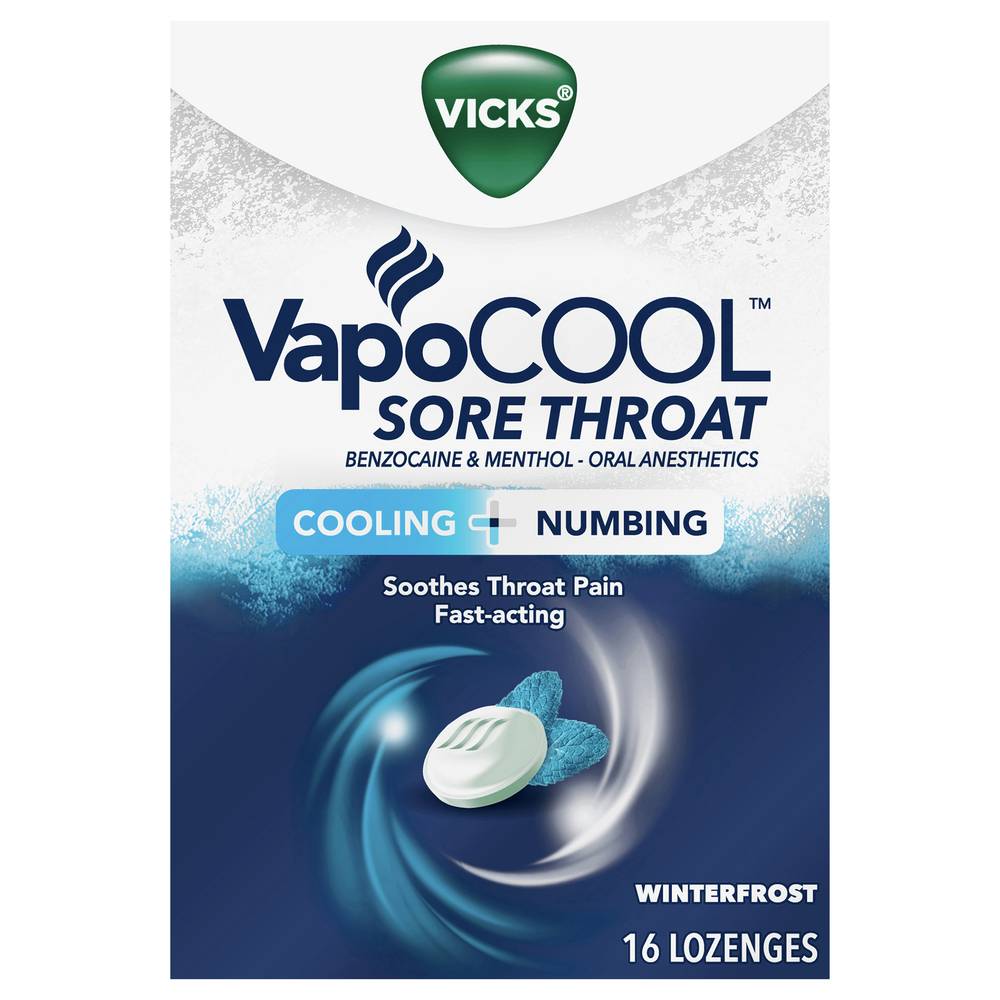 Vicks Vapocool Sore Throat Winterfrost Lozenges