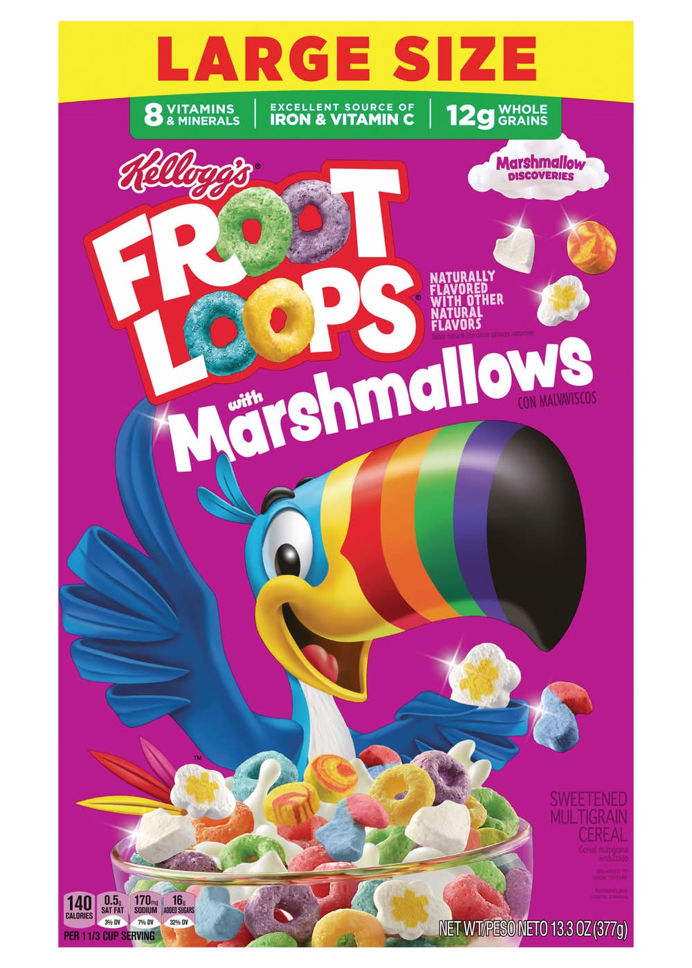 Froot Loops Breakfast Original Kids Cereal, Marshmallows, L (13.3 oz)